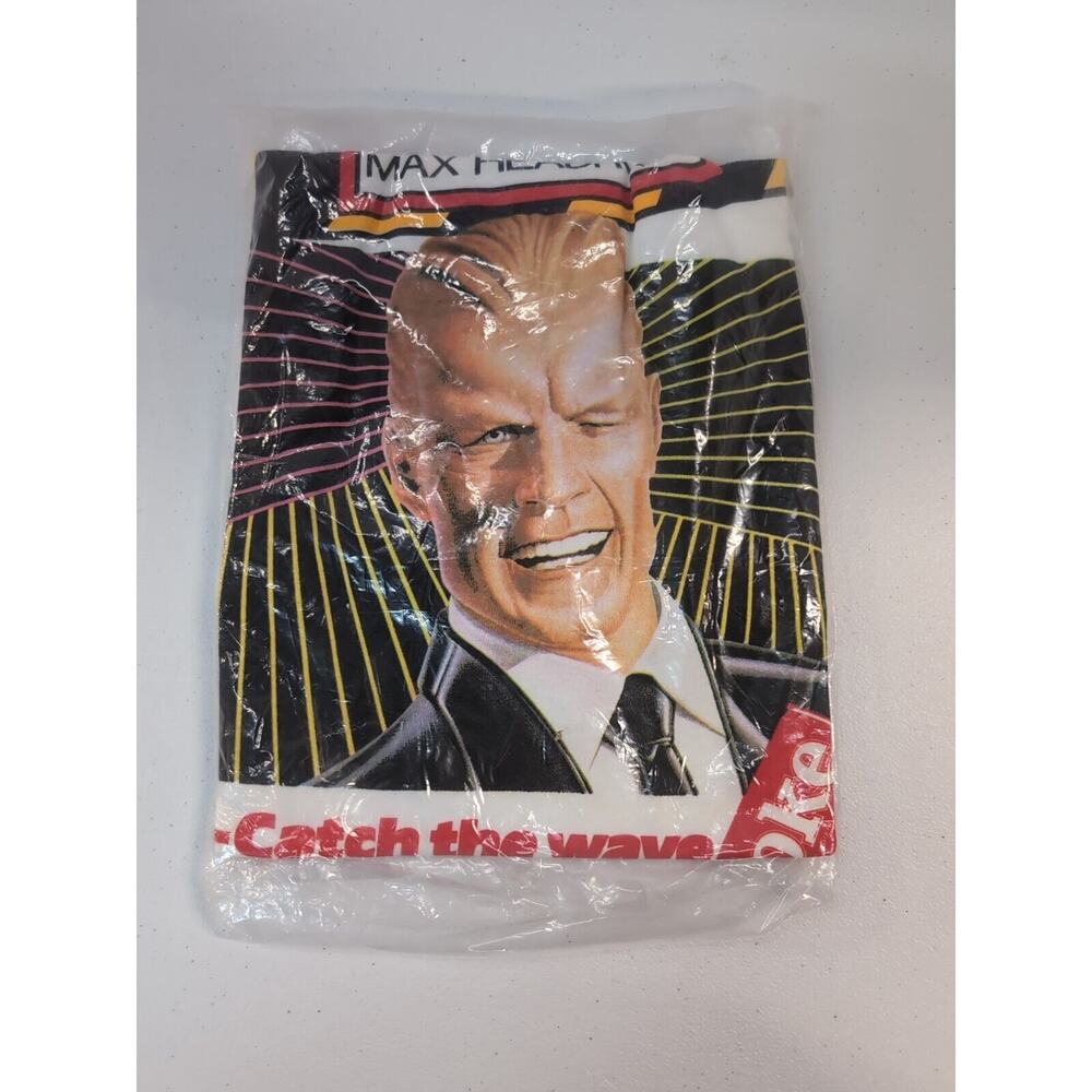 Vintage 1980s MAX HEADROOM x COKE Promo T-shirt | Size Large NEW